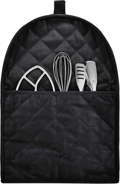 Stand Mixer Cover compatible with Kitchenaid Mixer, Fits All Tilt Head & Bowl Lift Models,The Fabric Is Pure Cottot,Soft, Not Easy to Fade, Not Easy To Pilling. (Fits for 6-8 Quart, Black)