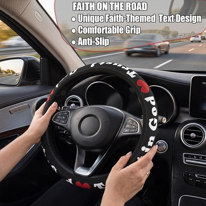 Christian Trust in God Steering Wheel Cover