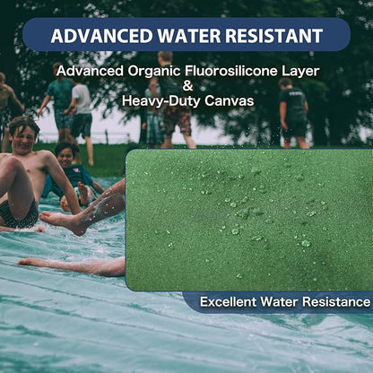 10’x12’ Canvas Tarps Heavy Duty Waterproof Tarpaulins with Aluminum Grommets,UV Resistant, 22Mil Multipurpose Drop Cloth, 14oz Durable Cover Sheet for Outdoor and Indoor Use with Ropes.