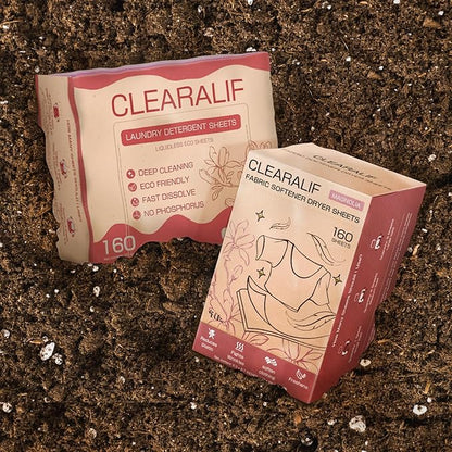 CLEARALIF All in One Laundry Detergent Sheets Kit, Magnolia Scent, 160 Loads Laundry Sheets + 160 Drying Sheets, Laundry Set Great for Travel, Softener Sheets Eco Package Friendly & Hypoallergenic