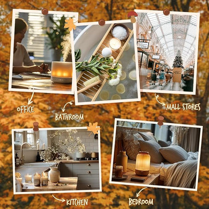Autumn Fragrance Oils Set, Essential Oil for Diffuser, Fall Scent Diffuser Oil, Use for Soap Candle Making,Pumpkin Spice, Spiced Cider, Maple Syrup, Autumn Harvest, Cinnamon, and Apple Pie