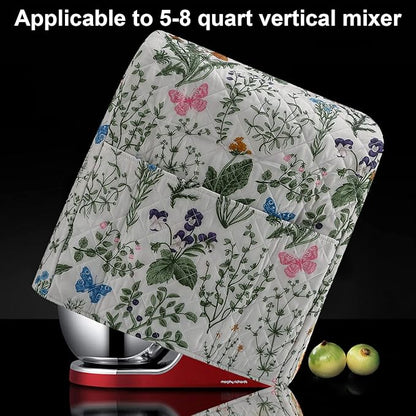 Stand Mixer Cover,Floral and Plants Kitchen Mixer Cover Compatible With 5-8Qt Kitchenaid Hamilton Mixers,Spring Summer Kitchen Decor,Kitchen Aid Mixer Covers,Pioneer Woman Kitchen Aid Mixer Assecories