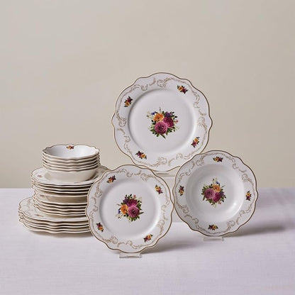 Karaca Forever Bone China Antique 24-Piece Dinner Set