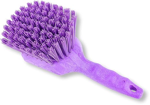 SPARTA 40541EC68 Plastic Scrub Brush, Utility Brush, Kitchen Brush With Hanging Hole For Cleaning, 8 Inches, Purple