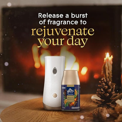Glade Automatic Spray Refill, Embers & Sandalwood, Scented Air Freshener for Home and Bathroom, 6.2 Oz, 2 Count