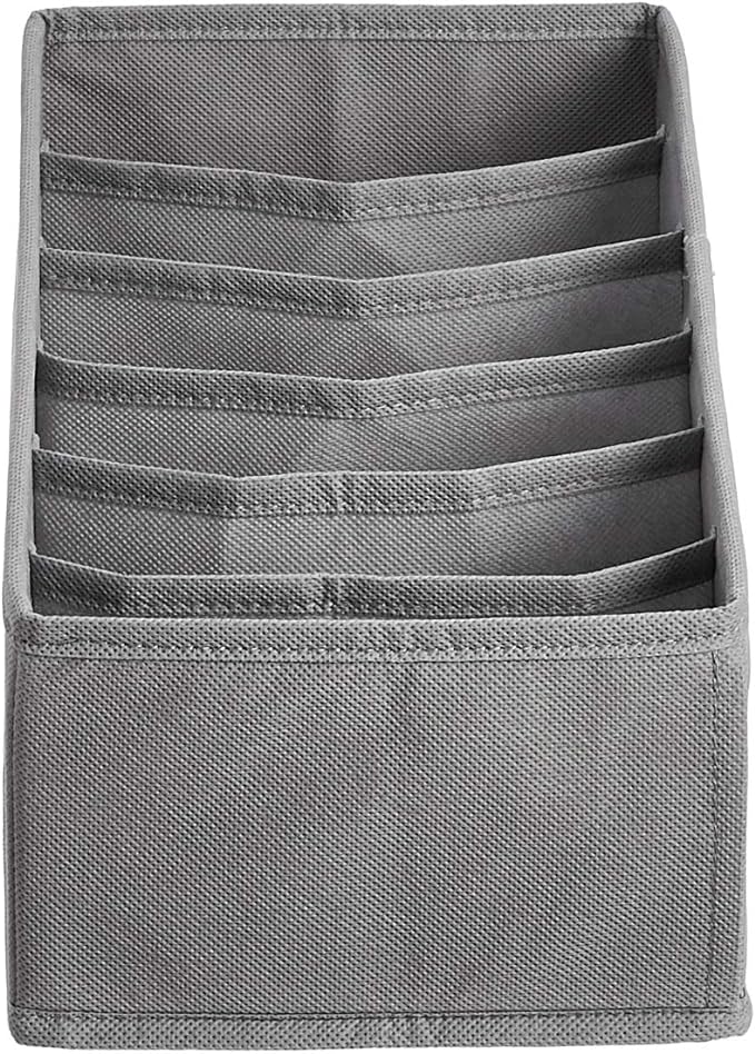 Amazon Basics Underwear Dresser Drawer Organizers, Pack of 2, Gray