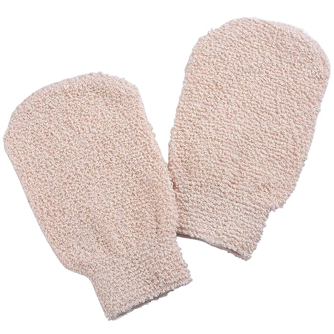 Bath Shower Gloves- Elastic Bath Mitts for Deep Cleansing & Gentle Exfoliation- Machine Washable (2 packs)