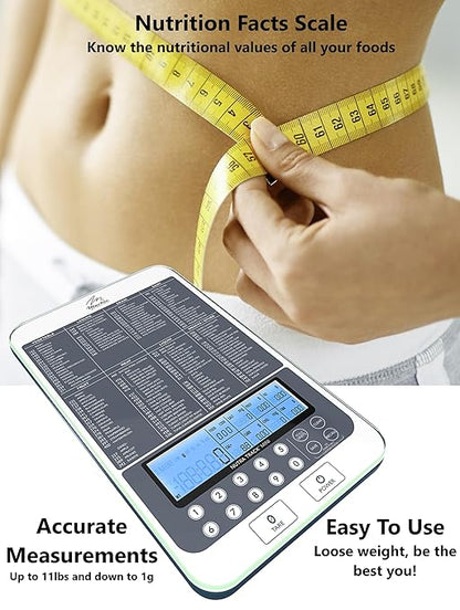 NUTRA TRACK™ Ultimate Food Kitchen & Nutrition Scale – Your Personal Nutritionist at Home! Powered by USDA Data, Designed for Precision in Seattle, WA
