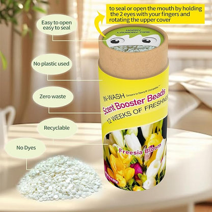 DR.EASY Laundry Scent Boosters 312g,Freesia Bloom Scent Boosters for Washer，Bulk Laundry Booster Beads and fabric scent booster，Fresh Scented Clothes fo 12 Weeks