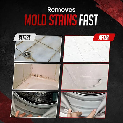 Pomy Professional Grade Mold Stain Remover Gel (2 Pack-16 oz Total) Thick No-Run Gel for Shower Caulk, Grout Lines, Washing Machine Gasket, Front Loader Door Seal, Tile and Bathroom Surfaces