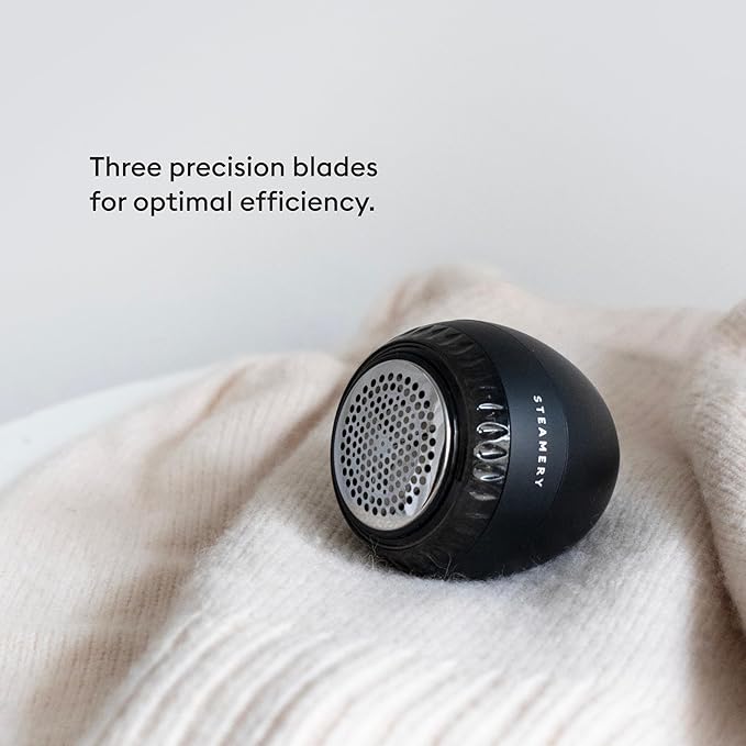 Steamery Fabric Shaver Pilo 1, Lint Remover for Pills and Bobbles, 5W, Portable, Rechargeable, Ergonomic, Scandinavian Design, Black
