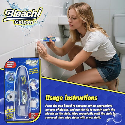 Bleach Pen For Clothing, Bleach Pen, Stain Remover Pen, Clothing Bleached DIY design, Travel Accessories, Lnstantly Remove Stains, Pearl white (1.89 Fl Oz (Pack of 1), Lemon)