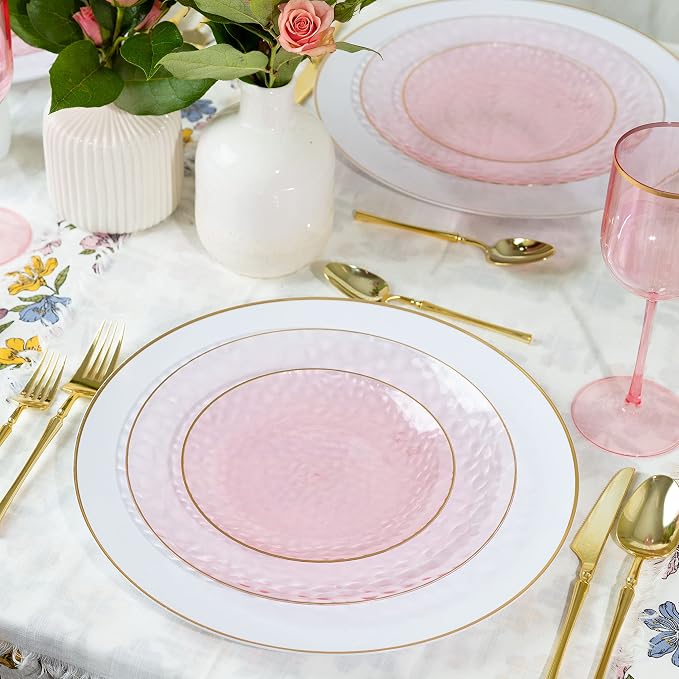 PLASTICPRO 64 Piece Combo Plates Set includes 32-7'' inch Plates & 32-10'' inch