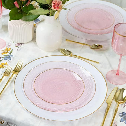 PLASTICPRO 64 Piece Combo Plates Set includes 32-7'' inch Plates & 32-10'' inch