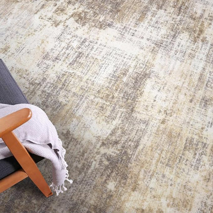 IOHOUZE Abstract Runner Rug 3x20 Ft Extra Long Washable Runners for Hallways, Non Slip Kitchen Runner Printed Faux Wool Entryway Runner Indoor, Modern Abstract Floor Carpet for Hall Stair, Beige Brown