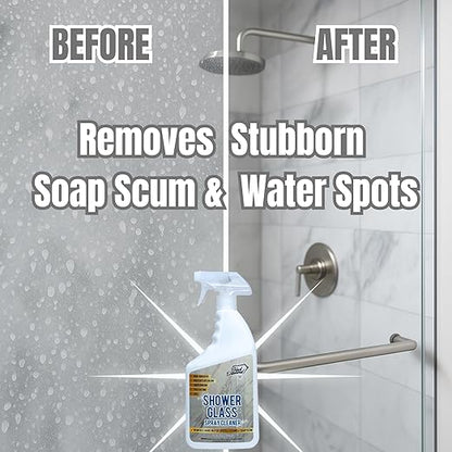 Black Diamond Stoneworks Shower Glass Cleaner Spray & Natural Stone Shower Sealer – 2 Pack Bathroom Bundle for Crystal-Clear Glass and Long-Lasting Stone Protection