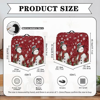 Stand Mixer Cover Dust Covers for 4.5qt-5qt Stand Mixer Protector Compatible with 4.5-5 Quart Kitchen Aid Mixer Christmas Xmas Snowman Snowflake Print