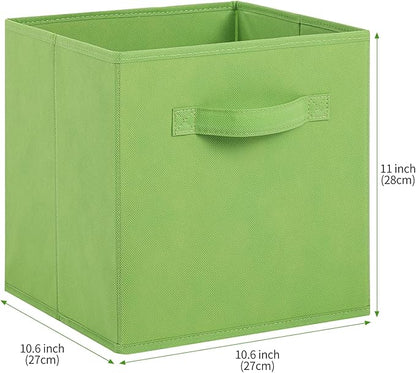 Stero Fabric Storage Bins 6 Pack Fun Colored Durable Storage Cubes with Handles Foldable Cube Baskets for Home, Kids Room, Closet and Toys Organization Multi Colors-1