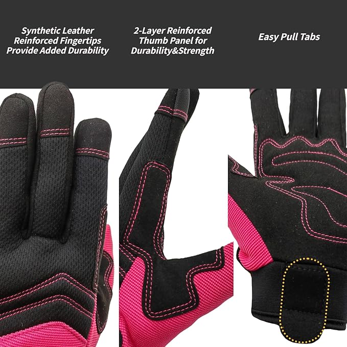 Thorn Proof&Puncture Resistant Gardening Gloves with Grip,Garden Gloves for Women, Leather Work Gloves,Gifts