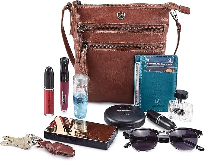 Crossbody Sling Bag for Women Small Real Leather Purse Vintage Travel Crossover Shoulder Bag Handmade
