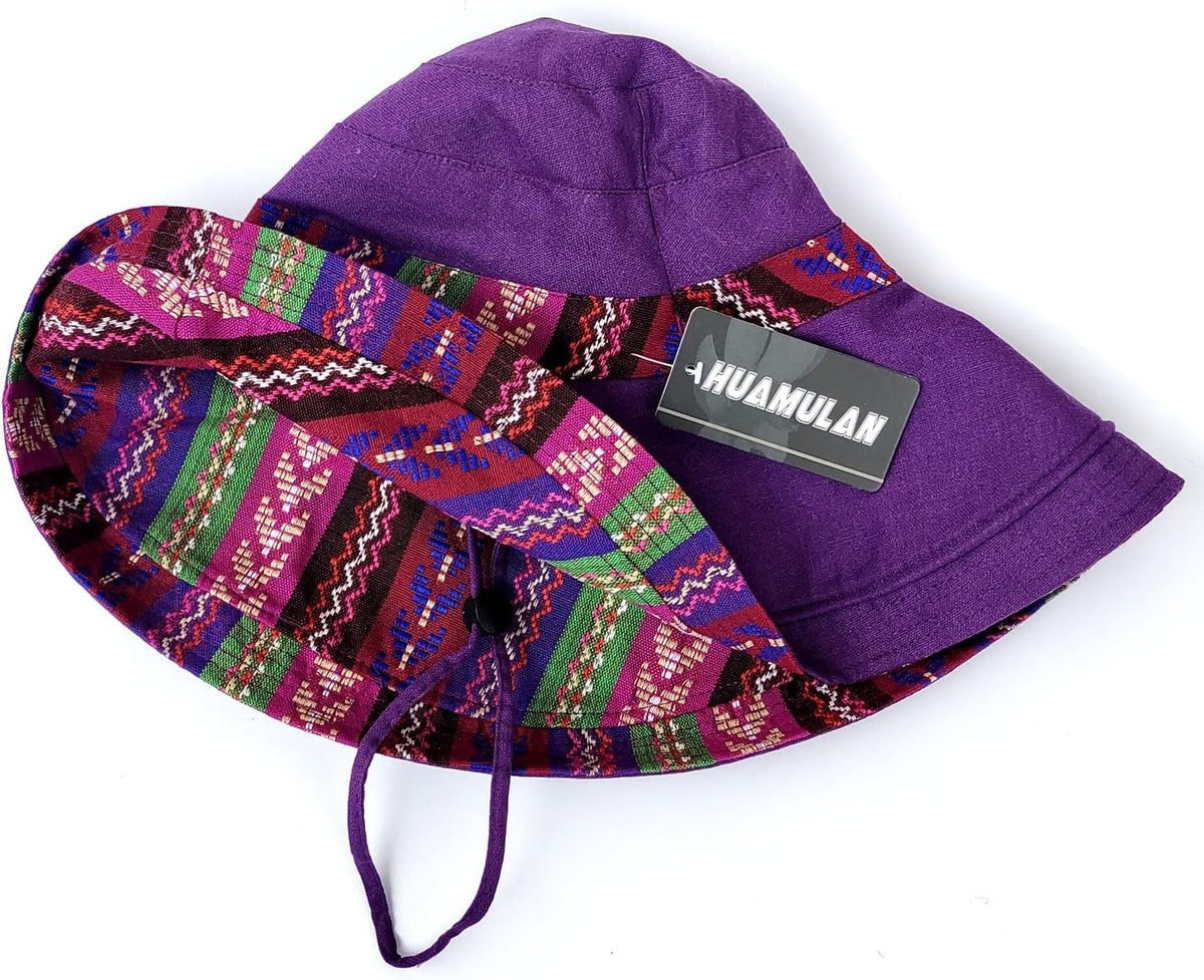 Women Wide Brim Sun Hats Metal Wired Edge Summer UV Protection Beach Fishing Hat for Hiking Garden Travel Chin Strap