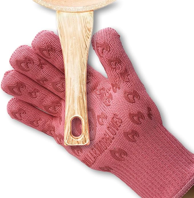 Grill Armor Oven Gloves 932°F Extreme Heat & Cut Resistant Oven Mitts with Fingers for BBQ, Cooking, Grilling, Baking – Accessory for Smoker, Cast Iron, Fire Pit, Camping, Fireplace, Griddle & More