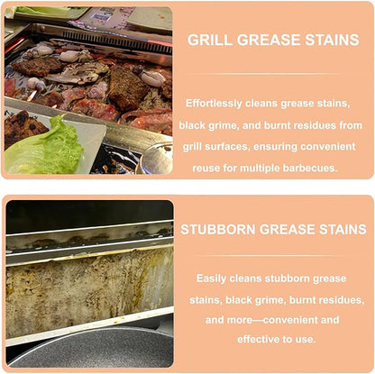 2 PCS Stainless Steel Scrapers – Multifunctional Scraper Cleaning Tool for Cookware, Stovetop, Adhesive, Oven Racks, Grout, Grill & Glass, Durable Scraper for Kitchen & Home, Fridge Cleaning