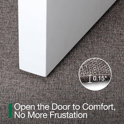 LUMI Large Indoor Door Mat, 36"x56" Non Slip Rubber Backing Entrance, Easy Clean Low Profile Ultra Thin Entryway for Inside House, Brown