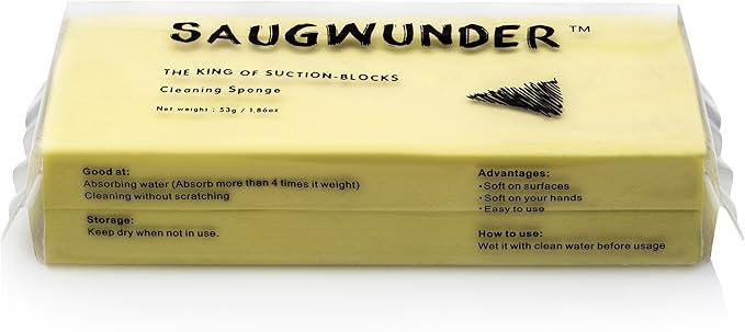 Cleaning Sponge Super Absorbent Water Durable ^~ You Know 17.5×7.5×3.5 cm[6.9 x 3 x 1.38 inches] Use for Household Clean Cars/Boats The dust and Dirt on Furnitures,Bathtubs&etc.(Yellow)