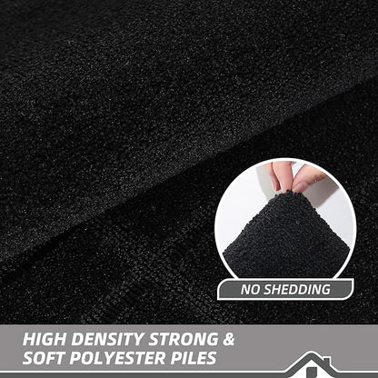 BEQHAUSE Door Mat 24" x 60", Non-Slip Door Mats Indoor Entryway Rugs Washable Low-Profile Absorbent and Stain Resist Floor Mats, Dog Door Mat for Front Back Door, Muddy Wet Shoes & Paws, Black