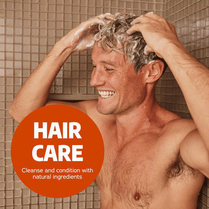 Dr. Squatch Natural Hair Bundle for Men - Healthy, Full Looking Hair - Summer Citrus Shampoo (8 fl oz), Summer Citrus Conditioner (11.5 fl oz)