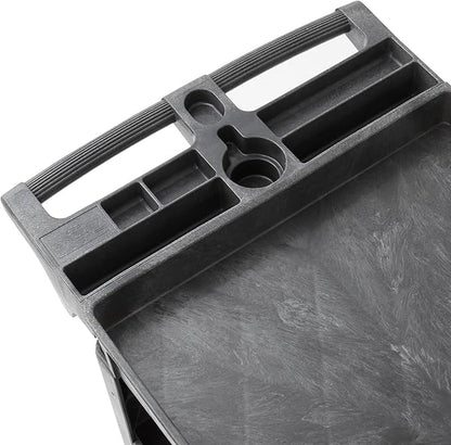 Dryser Utility Cart with Wheels, 46" x 25" Heavy Duty 550 lb. Capacity with Shelves - 2 Tier Rolling Cart with Two 5" Swivel Casters for Warehouse, Garage, Cleaning