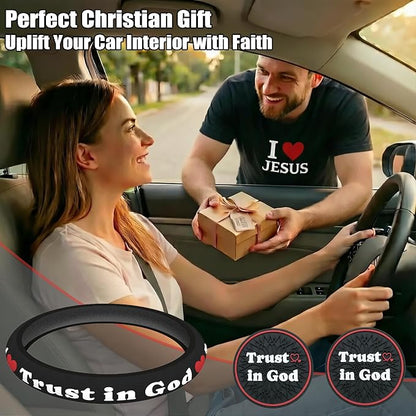 Christian Trust in God Steering Wheel Cover