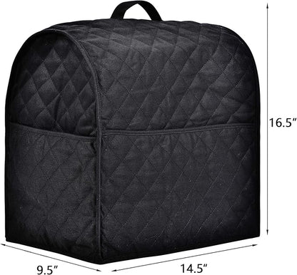 Stand Mixer Cover compatible with Kitchenaid Mixer, Fits All Tilt Head & Bowl Lift Models,The Fabric Is Pure Cottot,Soft, Not Easy to Fade, Not Easy To Pilling. (Fits for 6-8 Quart, Black)
