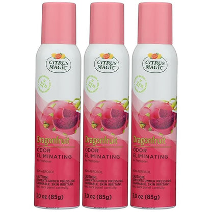 Citrus Magic Odor Eliminating Air Freshener Spray, Dragonfruit, 3-Ounce, Pack of 3