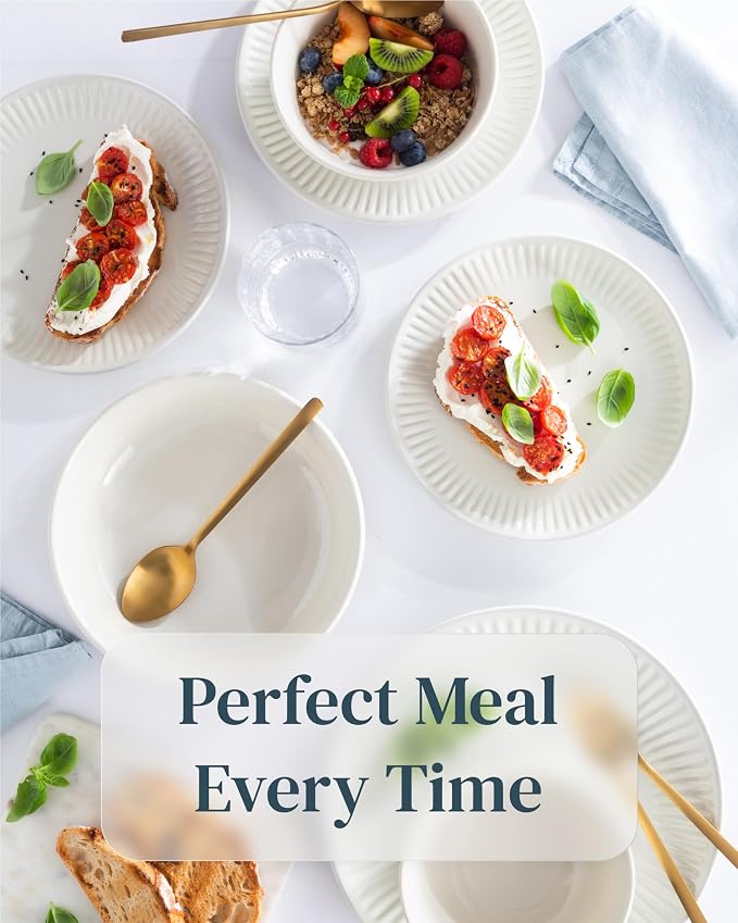 24 Piece Stoneware Dinnerware Set