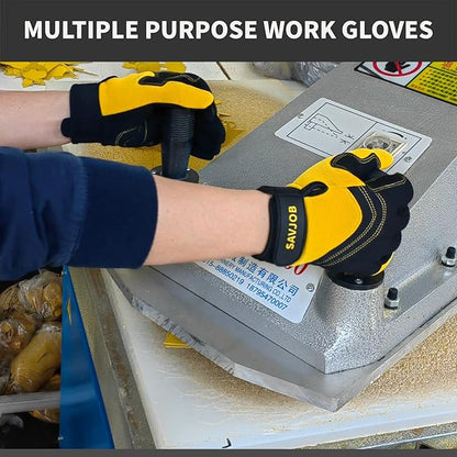 Thorn Proof&Puncture Resistant Gardening Gloves with Grip,Garden Gloves for Women, Leather Work Gloves,Gifts
