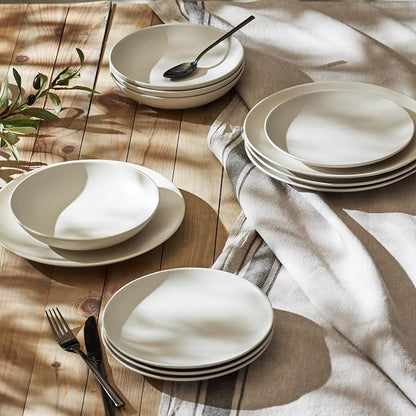 Porto by Stone Lain Semplice 12-Piece Premium Kitchen & Dining Dinnerware Set