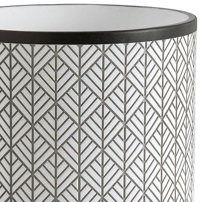 Allure Home Creation Shelby Resin Grey Multicolored Wastebasket Trash Can, Compact Size, 1.74 Gallons