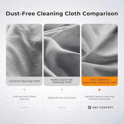 K&F Concept 6 Pack Microfiber Cleaning Cloths - Lens Cleaning Cloth for Cleaning Camera Lenses, Glasses, Screens, Cameras, Eyeglasses, LCD TV Screens, Tablets Washable