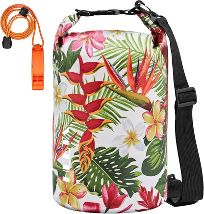 HEETA Waterproof Dry Bag for Women Men(Upgraded Version) 5L/10L/20L/30L/40L Roll Top Lightweight Dry Storage Bag Backpack with Emergency Whistle for Travel, Swimming, Boating, Kayaking, Camping, Beach