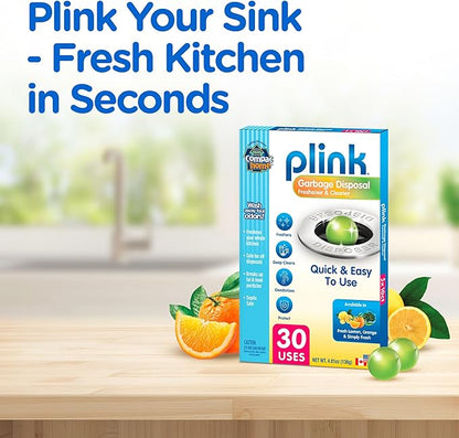 COMPAC HOME Plink Garbage Disposal Cleaner and Deodorizer, Freshens Your Kitchen and Waste Disposal, Assorted, 30 Count