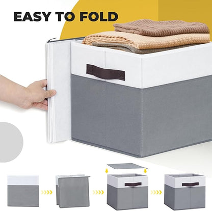 Criusia Storage Cubes -11 inch Closet Organizers and Storage Bins for Clothes -6 Pack Fabric Storage Baskets for Shelves, Cube Organizer/ Toy Storage Organizer/ Dorm Room Essentials/ HouseWarming Gift