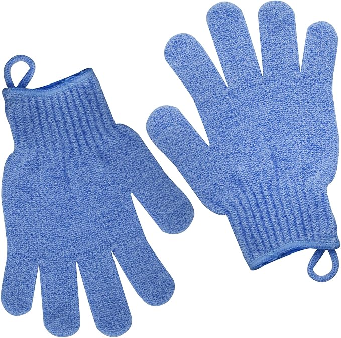 Exfoliating Glove - Body Scrub for Smooth and Soft Skin - Body Exfoliator for Ingrown Hair Dead Skin Remover and Itchy and Flaky Skin - Scrubber Shower Accessories 1 Pair Glove Mens Stocking Stuffer