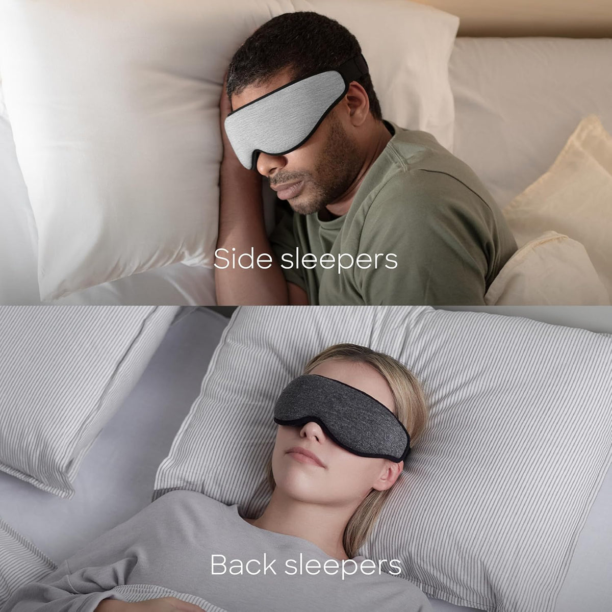 Ostrichpillow Eye Mask, Sleep Mask for Men Women 100% Blackout, No Pressure On Eyes, Soft & Breathable, Adjustable Fit, Travel Bag Included