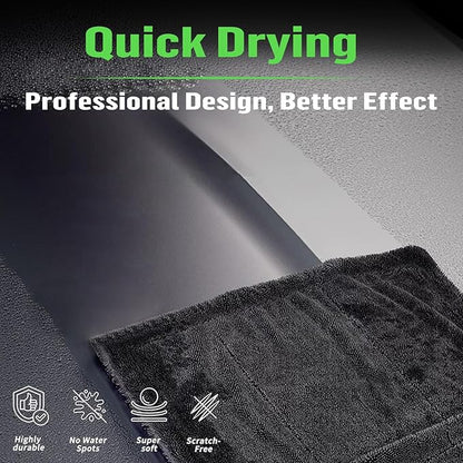 Shiny Bath Wipes Shower Cleaning Cloths, Premium Car Drying Towel | Ultra Absorbent Twisted-Loop Design| Microfiber Towel for Car, Shower Cabin, Household