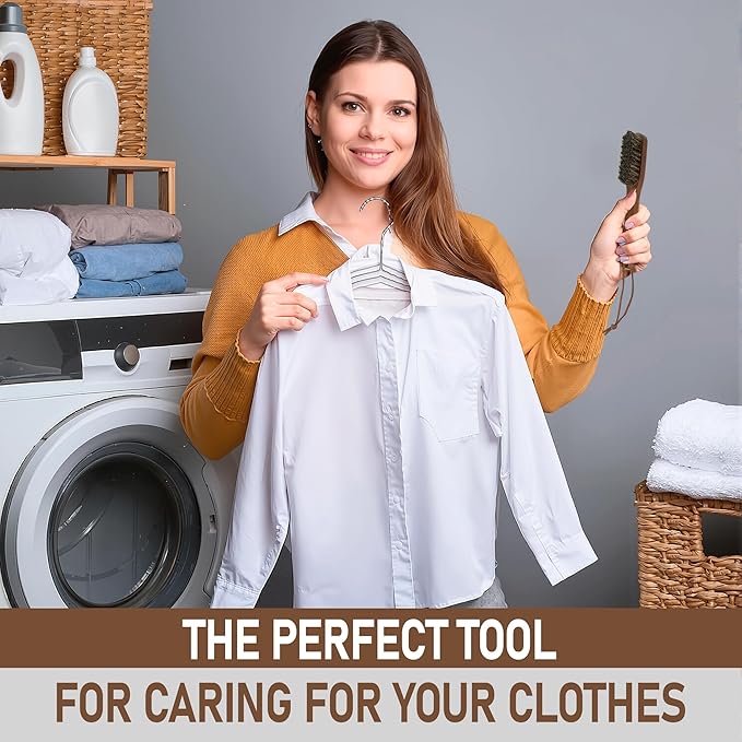 Takavu Horsehair Laundry Stain Brush Set (2 Pack) - Soft Bristle Spot Cleaner for Delicate Fabrics, Clothes Pre-Wash, Gentle Garment Care Tool