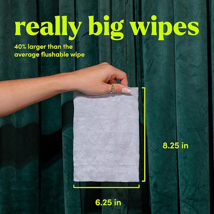 goodwipes Flushable Wipes - Individually Wrapped Butt Wipe for On-the-Go Adults - Portable Mini Wipes - Travel Essentials - Sewer & Septic Safe - Lavender, 32 Count (1 Pack)