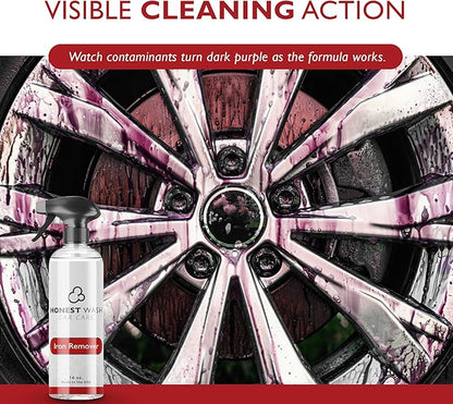 Honest Wash Iron Remover Car Detailing – Powerful Solution for Dissolving Brake Dust, Dirt, and Grime | Visible Reaction for Deep Cleaning | Safe for All Wheel and Surface Types (16 Fl Oz)
