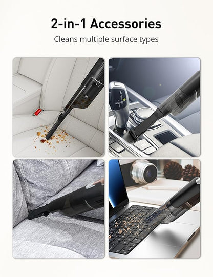 Successor Handheld Vacuum, Cordless Vacuum 15KPA Powerful Car Vacuums, Rechargeable, Charging Dock, Ergonomic Handle, 2-in-1 Crevice Tool, Portable Handheld Vacuums with 2-Speed for Car